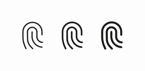 fingerprint security id icon sign vector