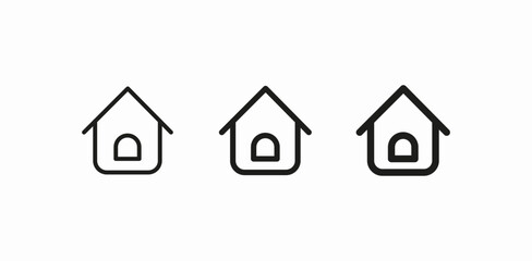 house home building icon sign vector