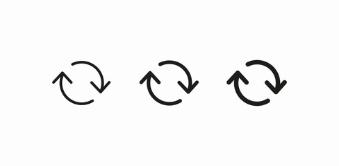 two curved arrows icon sign vector