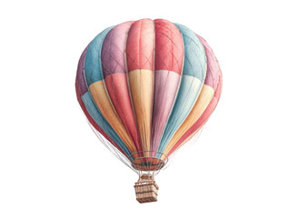 Colorful hot air balloon against black background (2)
