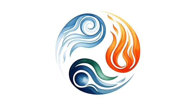 Vata Pitta Kapha Symbols - Ayurvedic Wellness Logo