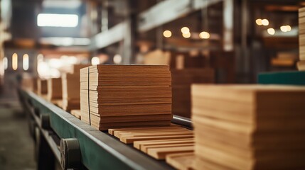 Obraz premium wood warehouse with wooden planks