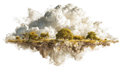 Floating island within a cloud