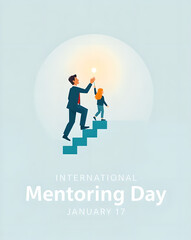 Obraz premium International Mentoring Day - January 17 - Symbolic Illustration