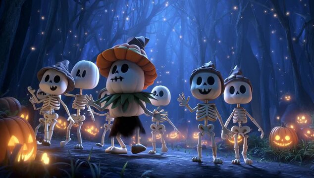 halloween family, AI generated video
