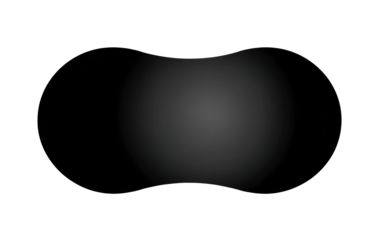 Dark, smooth, curved shapes on a black background.  Gradual darkening towards center