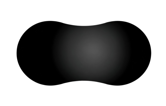 Dark, smooth, curved shapes on a black background.  Gradual darkening towards center