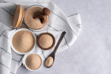 Raw organic amaranth grain. Amaranth seeds in a bowl. Amaranth pops - Amaranthus.	