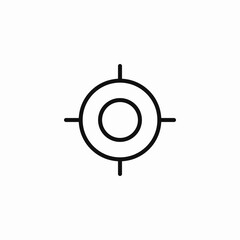 target with crosshairs icon sign vector