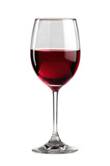 Full glass of red wine, isolated