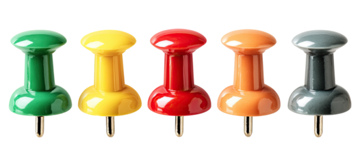 Colorful pushpins in a row (2)