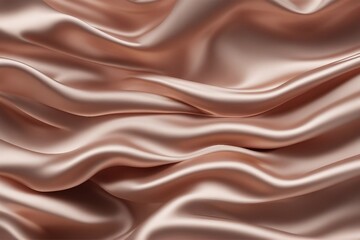 An abstract wave of silky fabric, gracefully undulating with smooth, fluid curves. The soft texture of the material blends seamlessly into the background. Generative AI