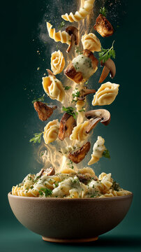 Delicious beef capeletti pasta creating a culinary masterpiece in the kitchen