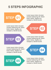 Fototapeta premium Infographics list Creative Timeline Showing Key Milestones and Progress