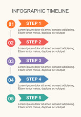 Fototapeta premium Infographics list Simple Process Explained in a Clean Infographic Layout