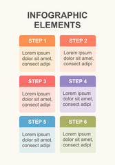Infographics list with numbers Minimalist Infographic for Presenting Core Concepts