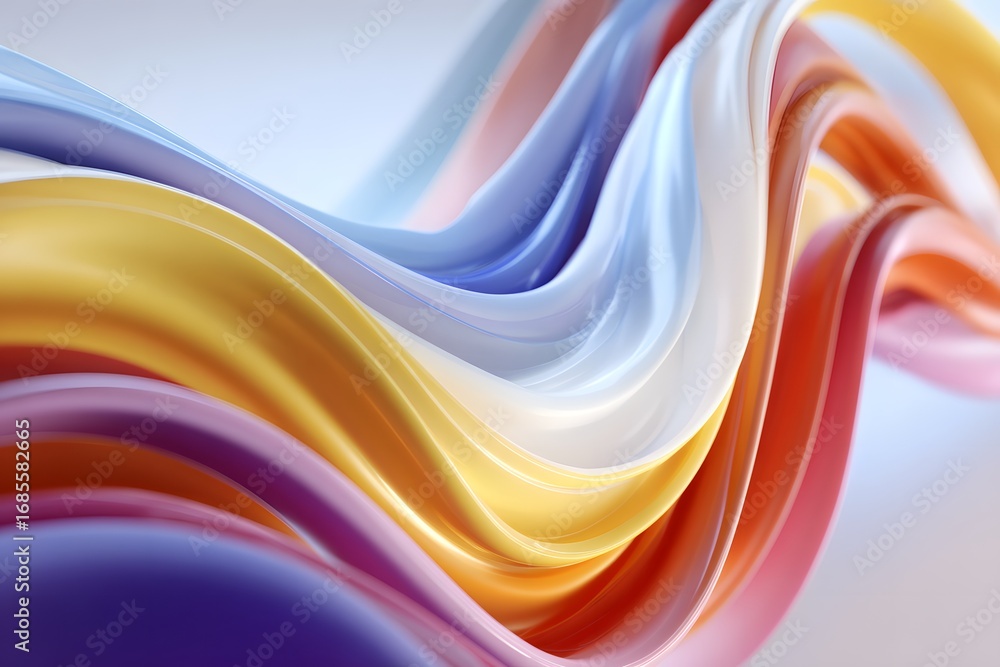 Poster abstract, colorful background with wavy patterns and colors, creating an artistic wallpaper design.