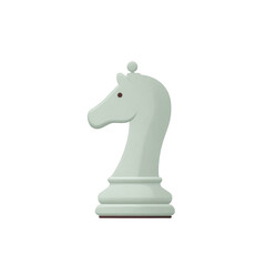 White knight chess piece representing strategy and intelligence on a clean background.