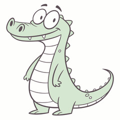 Fototapeta premium cartoon crocodile cartoon