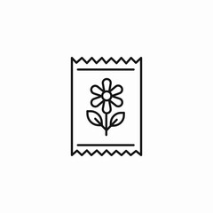 seed packet flower icon sign vector