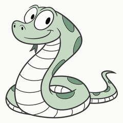 vector illustration of a cartoon snake