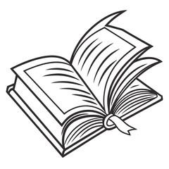 open book with bookmark