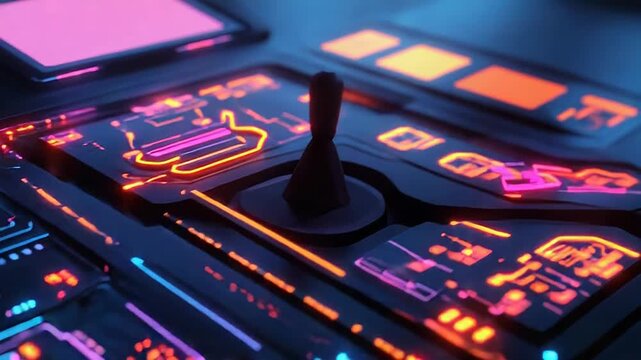Futuristic quantum computing processing unit showing data flowing through complex circuitry