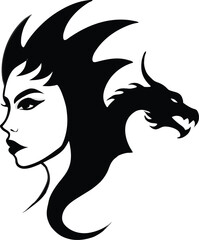 a striking artwork silhouette where a woman s eleg.eps