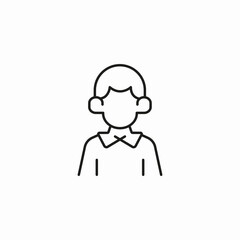 female collar blouse icon sign vector