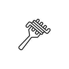 fork and noodles icon sign vector