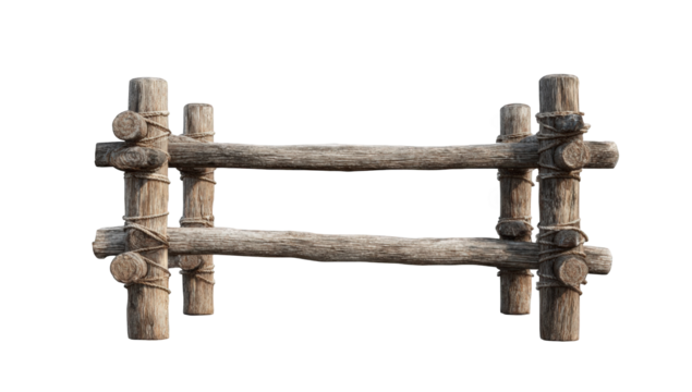 Rustic wooden fence