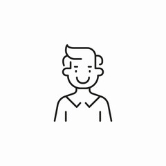 happy male person icon sign vector