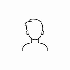 male with short hair icon sign vector