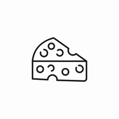 slice of cheese icon sign vector