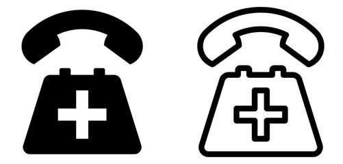 Medical Emergency Phone Icon – Healthcare Helpline Symbol