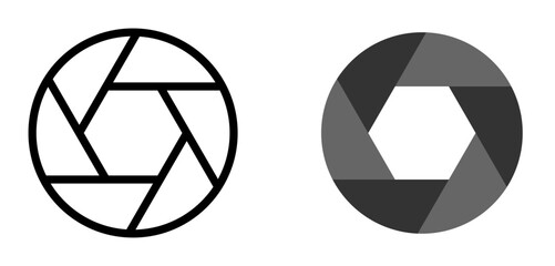 Camera Shutter Icon &ndash; Photography Aperture Symbol