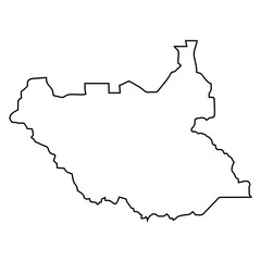 map of south sudan line