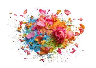 Vibrant flower petals explosion