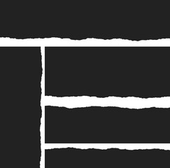 Obraz premium torn paper vector shapes, ripped paper background borders, distressed paper edge frames, shredded paper texture elements