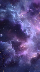 Obraz premium Cosmic Nebula: Hues of Purple and Blue