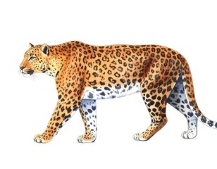 Obraz premium Side profile of a leopard