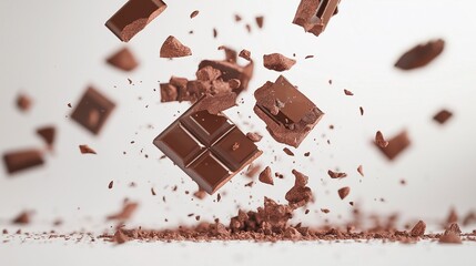 chocolate chips and chocolate pieces