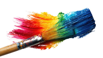 Fototapeta premium Colorful paint brush stroke