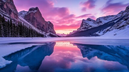 beautiful lake in the mountains