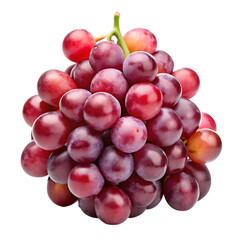 Fototapeta premium Bunch of red grapes isolated on transparent background