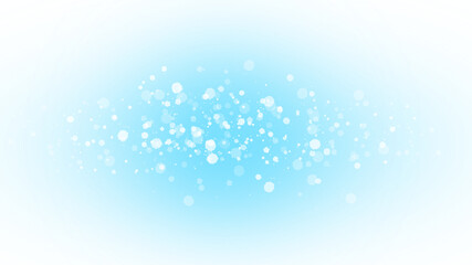 Abstract light blue background with scattered white glowing orbs © Never Look Back