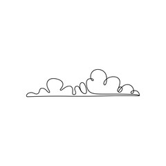 Fototapeta premium Black line art cloud formation against white background clouds weather