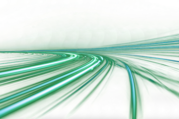 blur green glowing light streak and laser speed motion effect, glowing speed line on night road, blur flash curves neon line wave