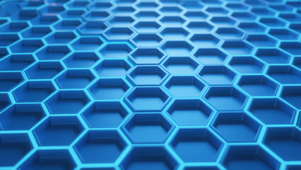 blue hexagon background