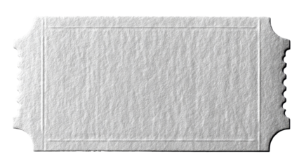 Blank ticket, light gray, textured